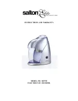 Salton elite SIC55E Instructions Manual preview