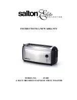 Salton elite ST48E Instructions And Warranty preview