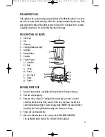 Preview for 3 page of Salton BL-1042 Instruction Booklet