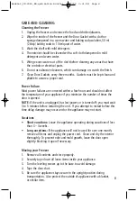 Preview for 8 page of Salton CF-2060 Instruction Booklet