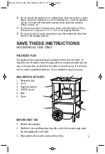 Preview for 3 page of Salton CP1247 Instruction Booklet