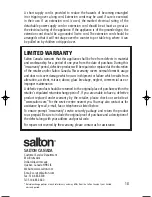 Предварительный просмотр 18 страницы Salton DH-1171 Instruction Booklet