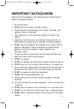 Предварительный просмотр 2 страницы Salton EX-1091 Instruction Booklet