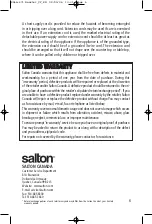 Предварительный просмотр 6 страницы Salton FC-1026 Instruction Booklet