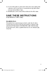 Preview for 3 page of Salton FC-1052 Instruction Booklet