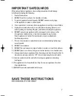 Preview for 2 page of Salton FC-1205 Instruction Booklet