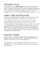 Preview for 4 page of Salton FSCM100 SPECIAL SELECT Use And Care Instructions Manual