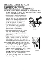 Preview for 9 page of Salton FSCM100 SPECIAL SELECT Use And Care Instructions Manual