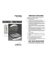 Salton George Foreman GR36TMR Owner'S Manual preview