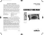 Salton George Foreman GR39A Owner'S Manual предпросмотр