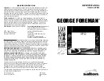 Preview for 1 page of Salton George Foreman GR7BW Owner'S Manual