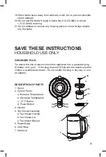 Preview for 3 page of Salton GK1758 Instruction Booklet