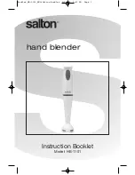 Salton HB-1101 Instruction Booklet preview