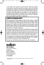 Preview for 8 page of Salton IM-2010 Instruction Booklet