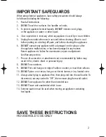 Preview for 2 page of Salton JK-1199 Instruction Booklet