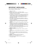 Preview for 2 page of Salton JK1250 Instruction Booklet