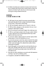 Preview for 4 page of Salton MW-2003 Instruction Booklet