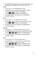 Preview for 17 page of Salton MW-2024 Instruction Booklet