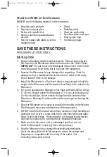 Предварительный просмотр 11 страницы Salton MW-2047 Instruction Booklet