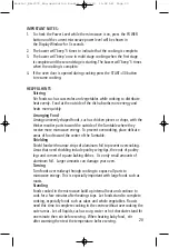 Предварительный просмотр 20 страницы Salton MW-2078 Instruction Booklet