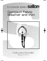Salton Platinum Series Instruction Booklet preview