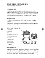 Предварительный просмотр 3 страницы Salton RC-1211 Instruction Booklet