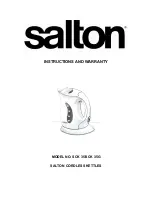 Salton SCK 35G Instructions And Warranty Information preview