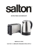 Salton SCK02 Instructions And Warranty preview