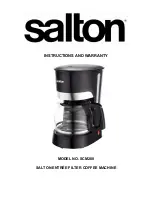 Salton SCM200 Instructions And Warranty preview