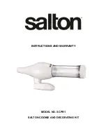 Salton SCPR1 Instructions And Warranty preview