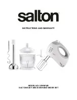 Salton SEHM14B Instructions And Warranty предпросмотр