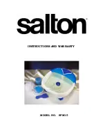 Salton SFM15 Instructions And Warranty preview