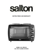 Salton SFMK18 Instructions And Warranty preview