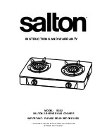 Salton SGS2 Instructions And Warranty preview