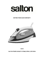 Предварительный просмотр 1 страницы Salton SI220 Instructions And Warranty