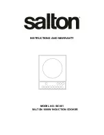 Salton SIC001 Instructions And Warranty preview