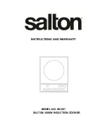 Предварительный просмотр 1 страницы Salton SIC001 Instructions And Warranty