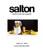 Preview for 1 page of Salton SMS15 Instructions And Warranty