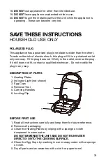 Предварительный просмотр 3 страницы Salton SP2042 Instruction Booklet