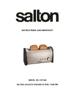 Preview for 1 page of Salton SST406 Instructions And Warranty