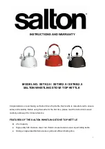 Preview for 1 page of Salton SSTK2.5 Instructions And Warranty