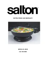 Salton SW05 Instructions And Warranty preview