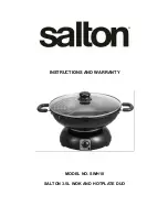 Salton SWH10 Instructions And Warranty preview