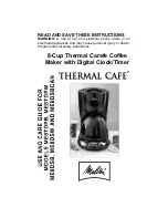 Salton Thermal Cafe ME8DSB Use And Care Manual preview