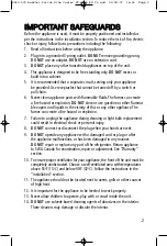 Preview for 2 page of Salton WC-2036 Instruction Booklet