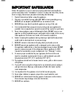 Preview for 2 page of Salton WC-2038 Instruction Booklet