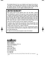 Preview for 10 page of Salton WC-2038 Instruction Booklet