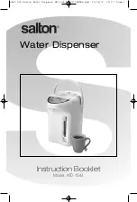 Salton WD-1044 Instruction Booklet preview