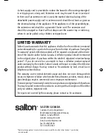 Предварительный просмотр 9 страницы Salton WM-1011 Instruction Booklet