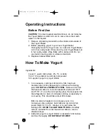 Preview for 6 page of Salton YM7 Owner'S Manual